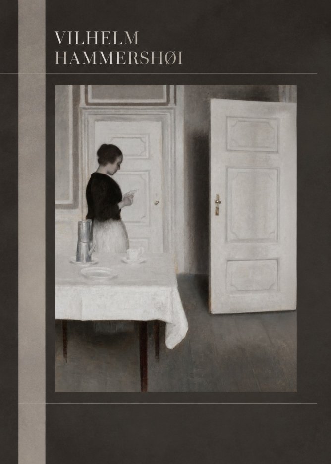 Vilhelm Hammershøi Interior with a Woman Reading a Letter No5 - Plakát