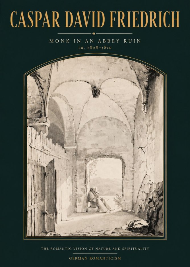 Caspar David Friedrich Monk in an Abbey Ruin No4 - Plakát