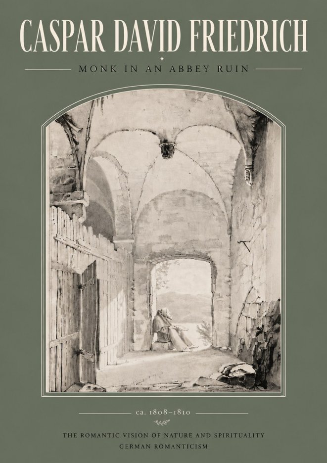 Caspar David Friedrich Monk in an Abbey Ruin No6 - Plakát