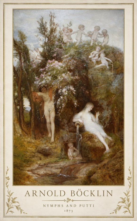 Arnold Böcklin Springtime No2 - Plakát