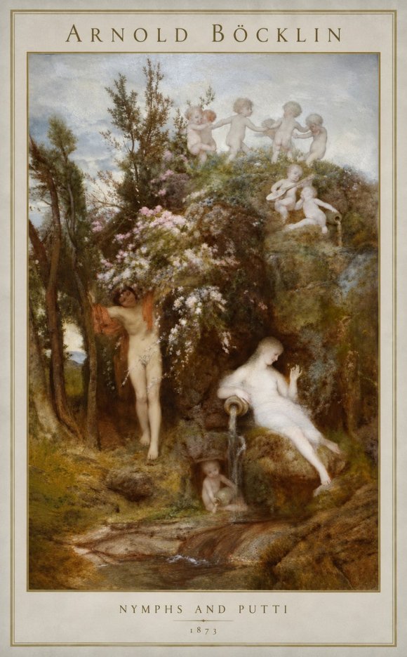 Arnold Böcklin Springtime No3 - Plakát