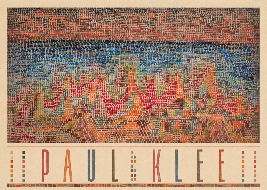 Paul Klee Abstract Gridded Composition No3 - Plakát