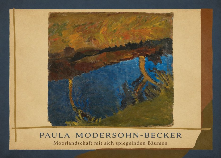 Paula Modersohn-Becker Moorlandschaft Mit Sich Spiegelnden Bäumen No1 - Plakát