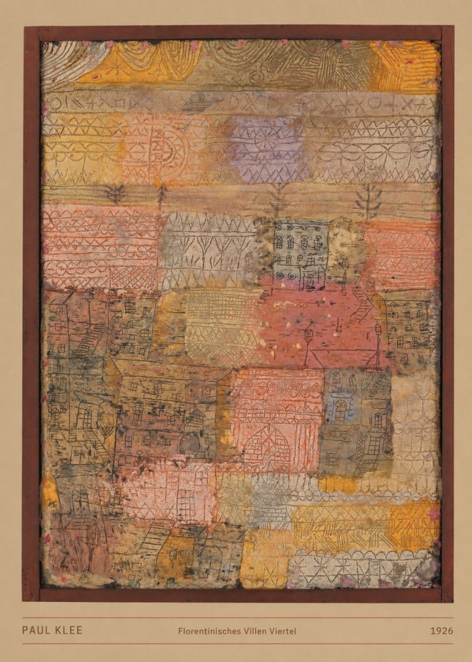 Paul Klee Florentinisches Villen Viertel No5 - Plakát