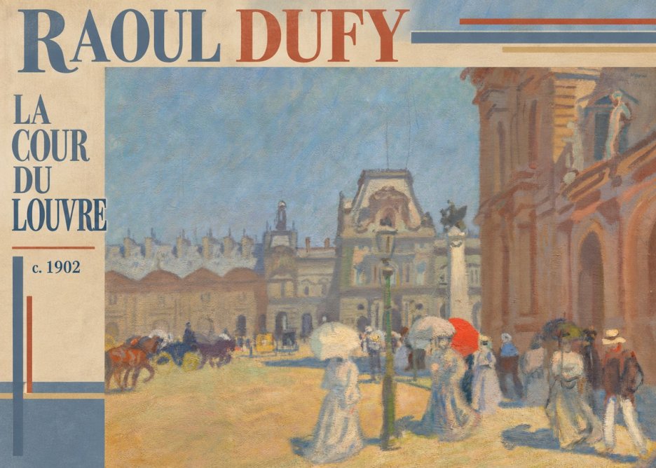 Raoul Dufy La Cour Du Louvre No2 - Plakát