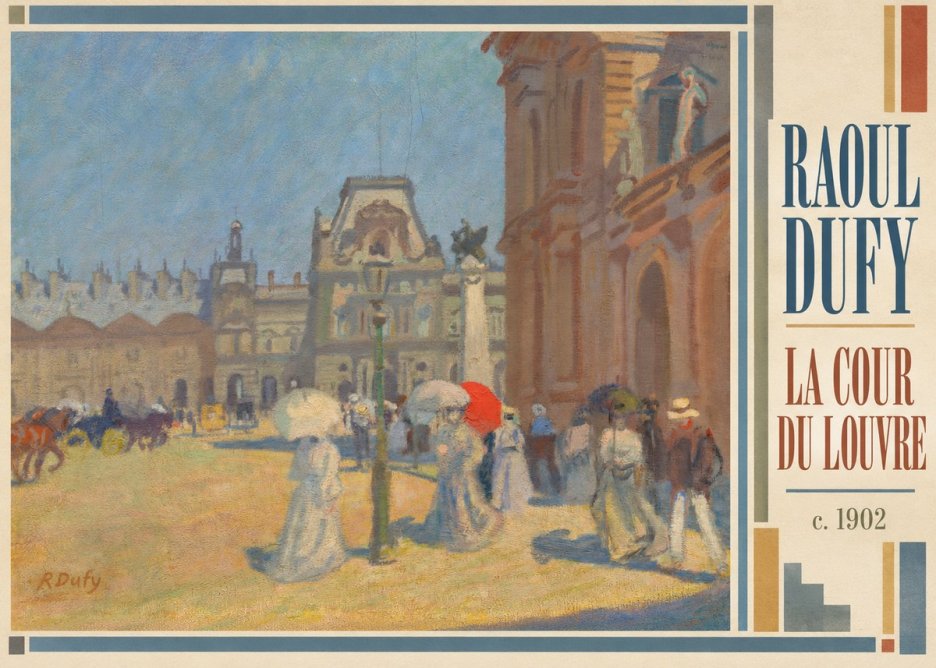 Raoul Dufy La Cour Du Louvre No3 - Plakát