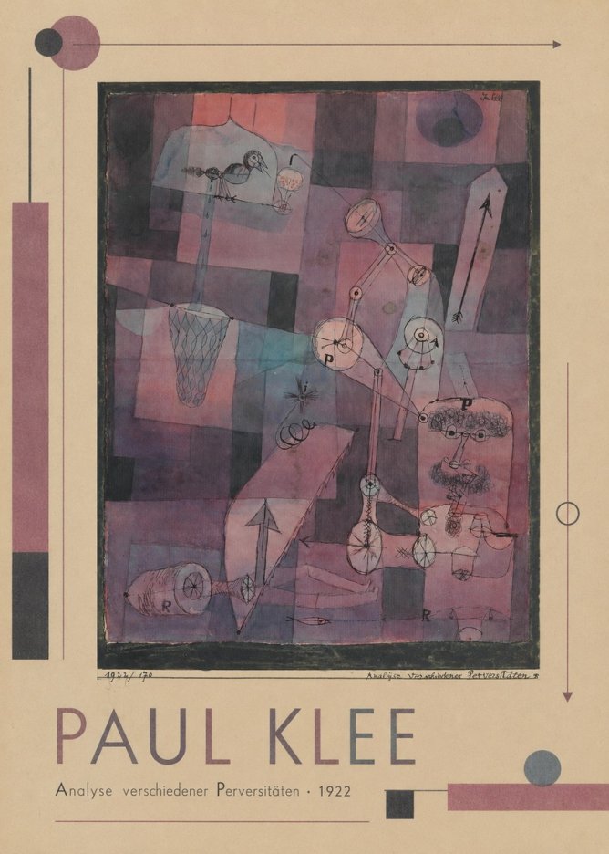 Paul Klee Analyse Verschiedener Perversitäten No1 - Plakát