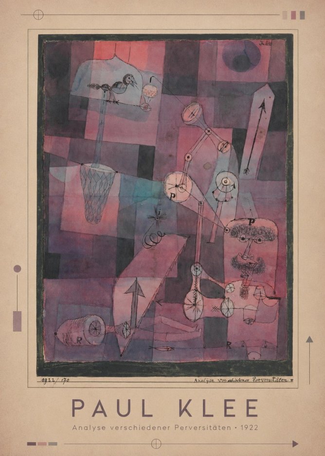 Paul Klee Analyse Verschiedener Perversitäten No2 - Plakát