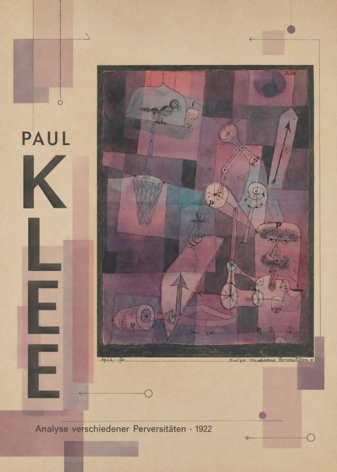 Paul Klee Analyse Verschiedener Perversitäten No3 - Plakát