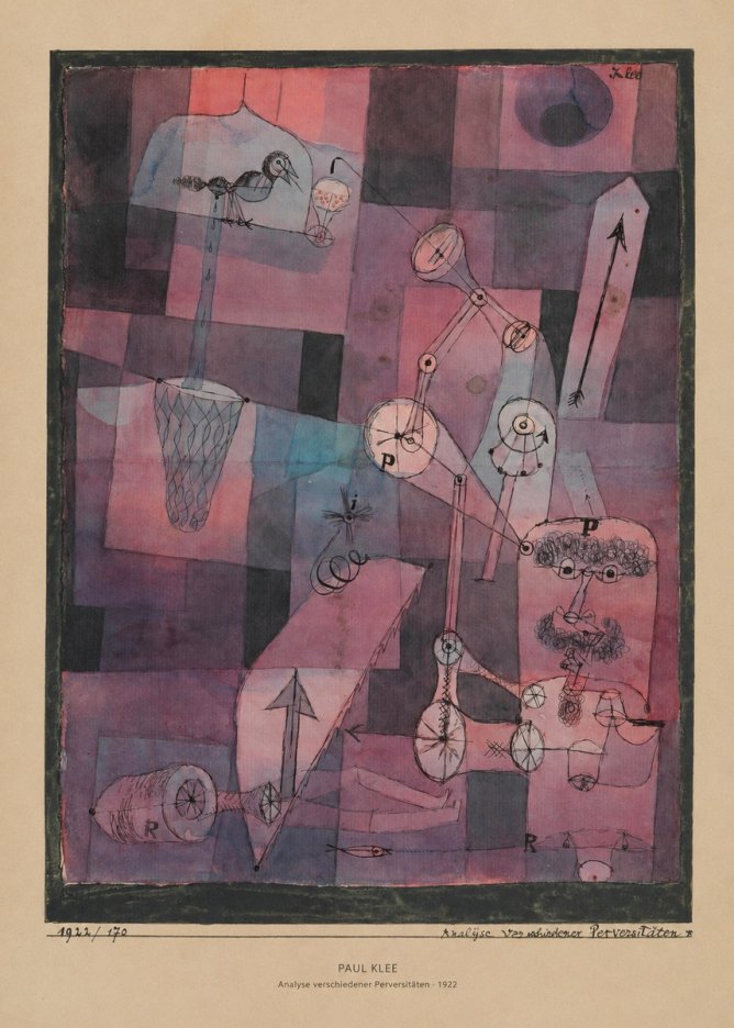 Paul Klee Analyse Verschiedener Perversitäten No5 - Plakát