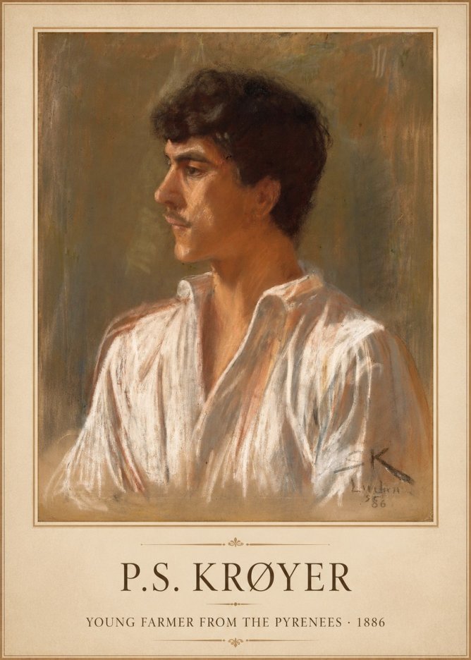 P.S. Krøyer Young Farmer from the Pyrenees No1 - Plakát