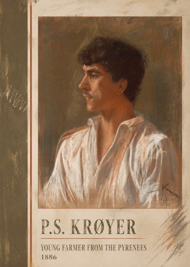 P.S. Krøyer Young Farmer from the Pyrenees No2 - Plakát