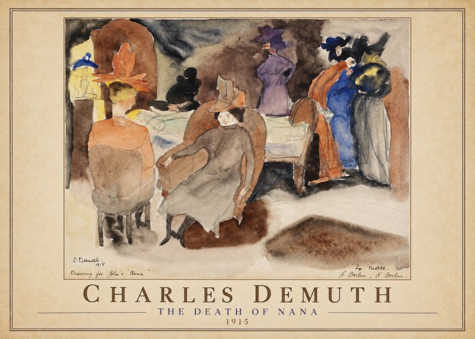 Charles Demuth The Death of Nana No1 - Plakát