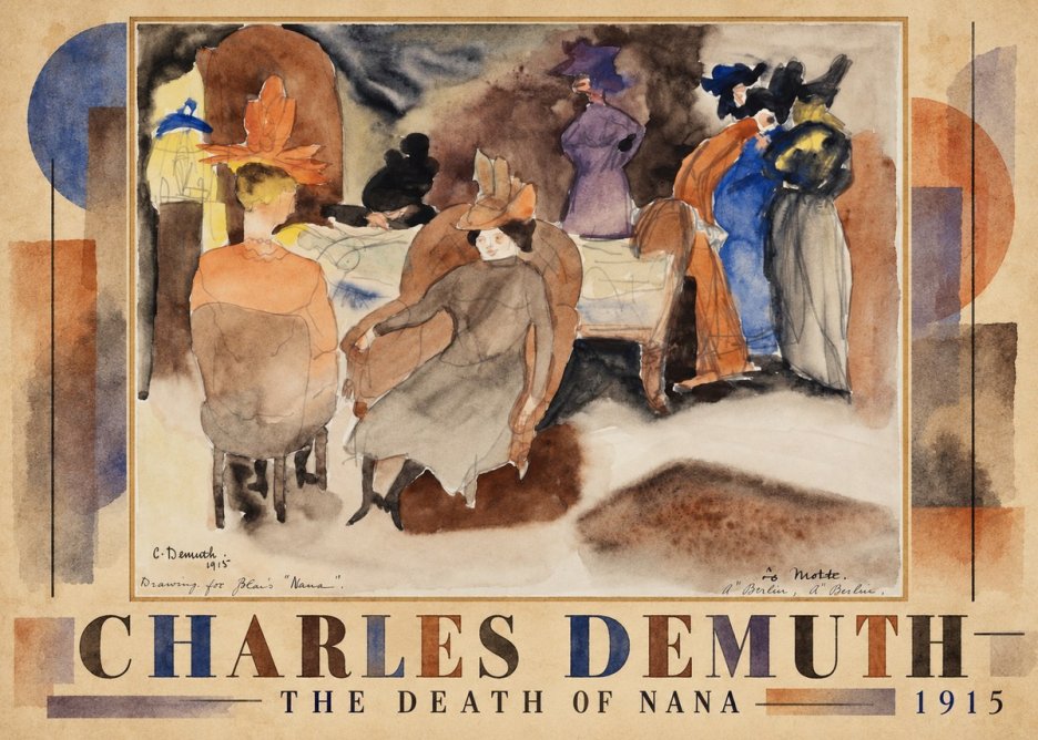 Charles Demuth The Death of Nana No3 - Plakát