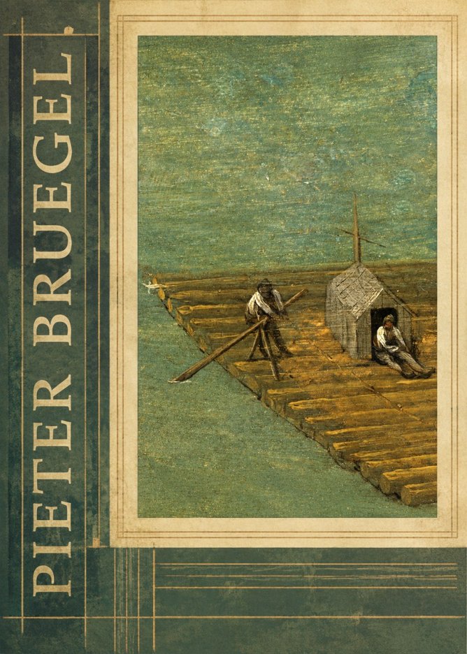 Pieter Bruegel Two Men on a Raft No2 - Plakát