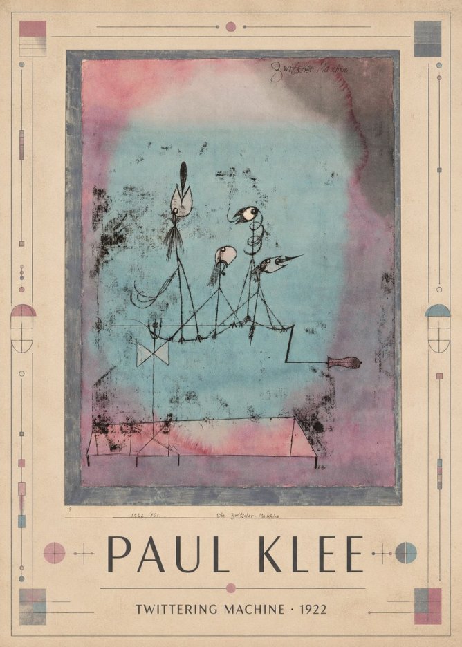 Paul Klee Twittering Machine No1 - Plakát