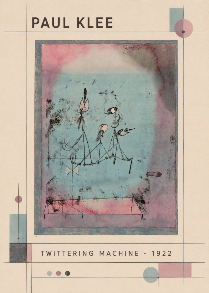 Paul Klee Twittering Machine No4 - Plakát