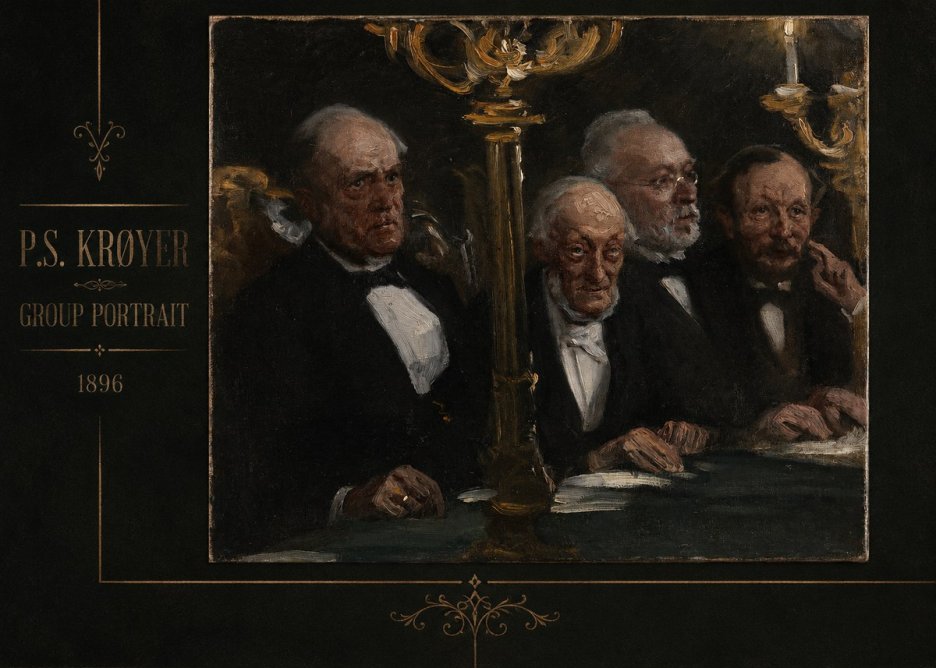 P.S. Krøyer Group Portrait No3 - Plakát
