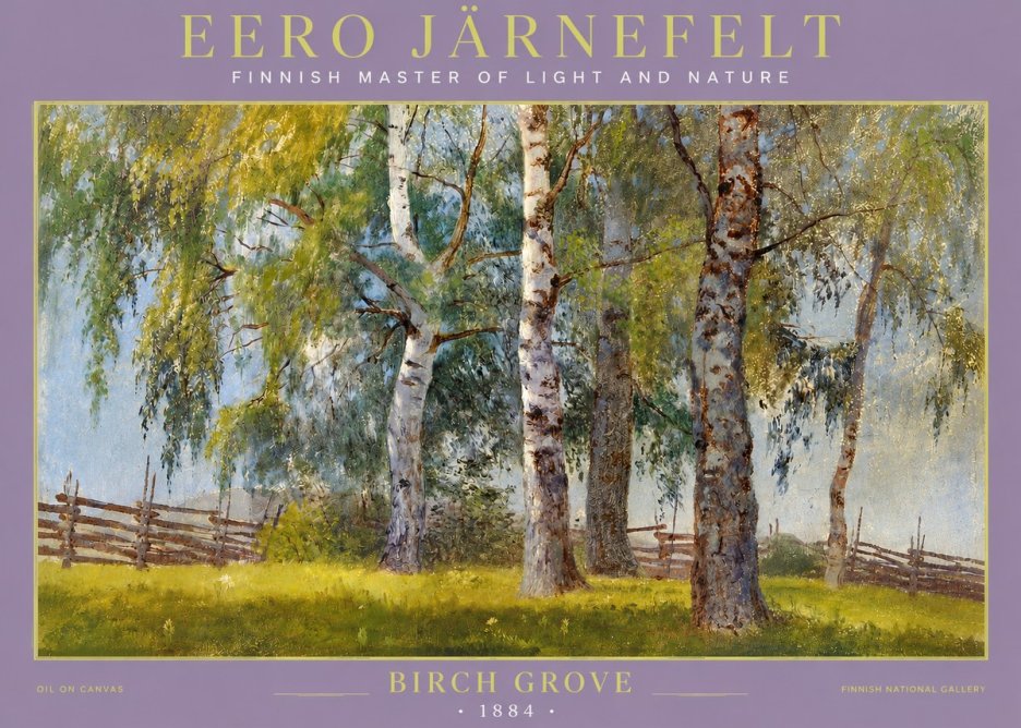 Eero Järnefelt Birch Grove No3 - Plakát