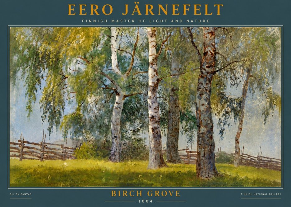 Eero Järnefelt Birch Grove No4 - Plakát