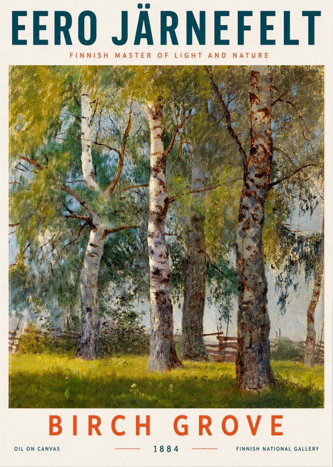 Eero Järnefelt Birch Grove No5 - Plakát