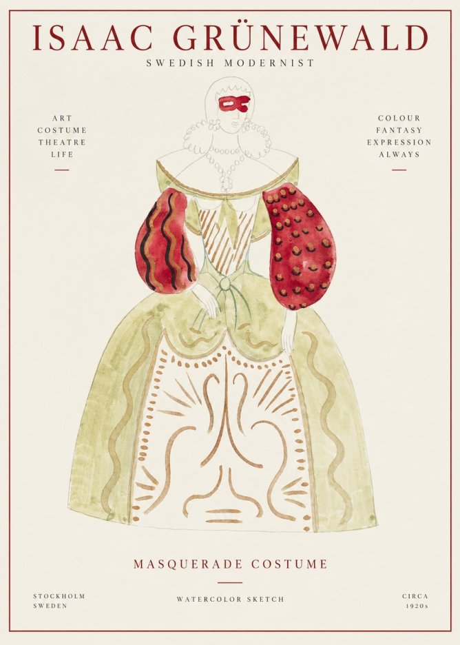 Isaac Grünewald Masquerade Costume No1 - Plakát