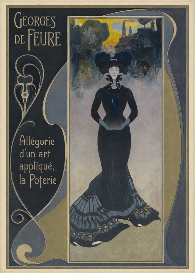 Georges de Feure Allégorie D'un Art Appliqué, La Poterie No2 - Plakát