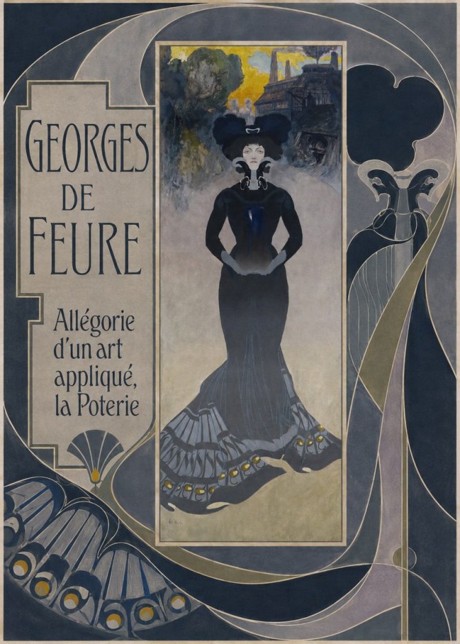 Georges de Feure Allégorie D'un Art Appliqué, La Poterie No5 - Plakát