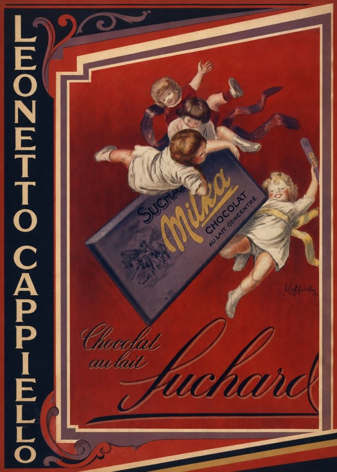 Leonetto Cappiello Suchard Milka Chocolat No2 - Plakát