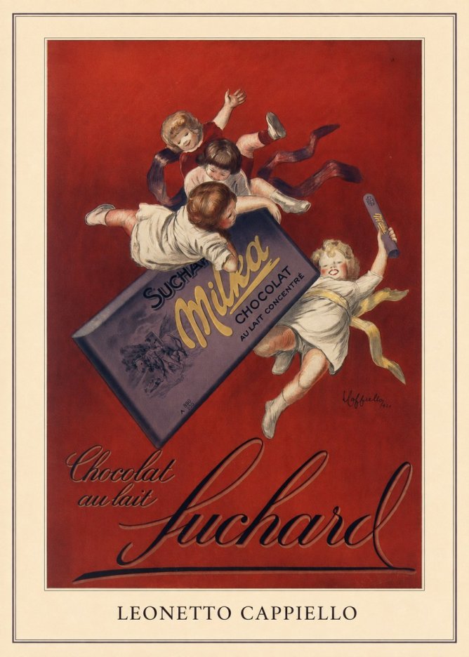 Leonetto Cappiello Suchard Milka Chocolat No5 - Plakát