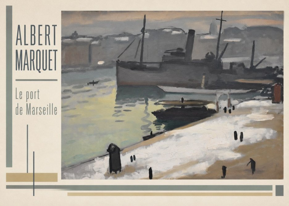 Albert Marquet Le Port De Marseille II No3 - Plakát