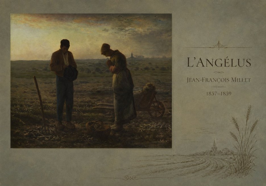 Jean-François Millet L'angélus I No4 - Plakát