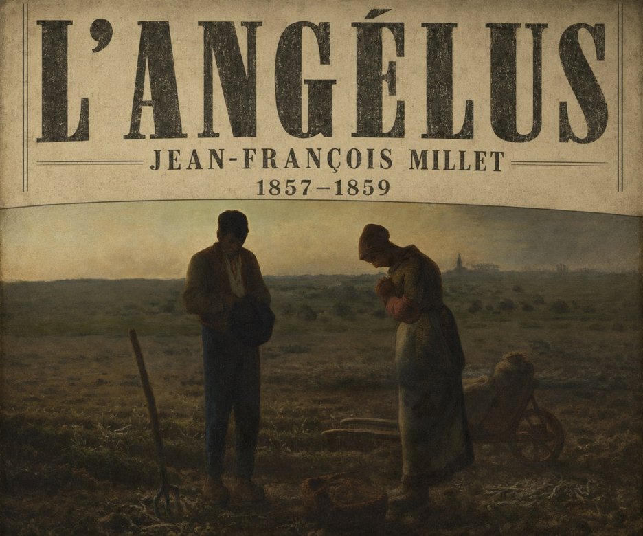 Jean-François Millet L'angélus I No6 - Plakát