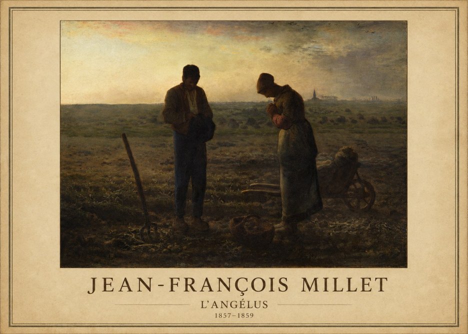 Jean-François Millet L'angélus II No1 - Plakát