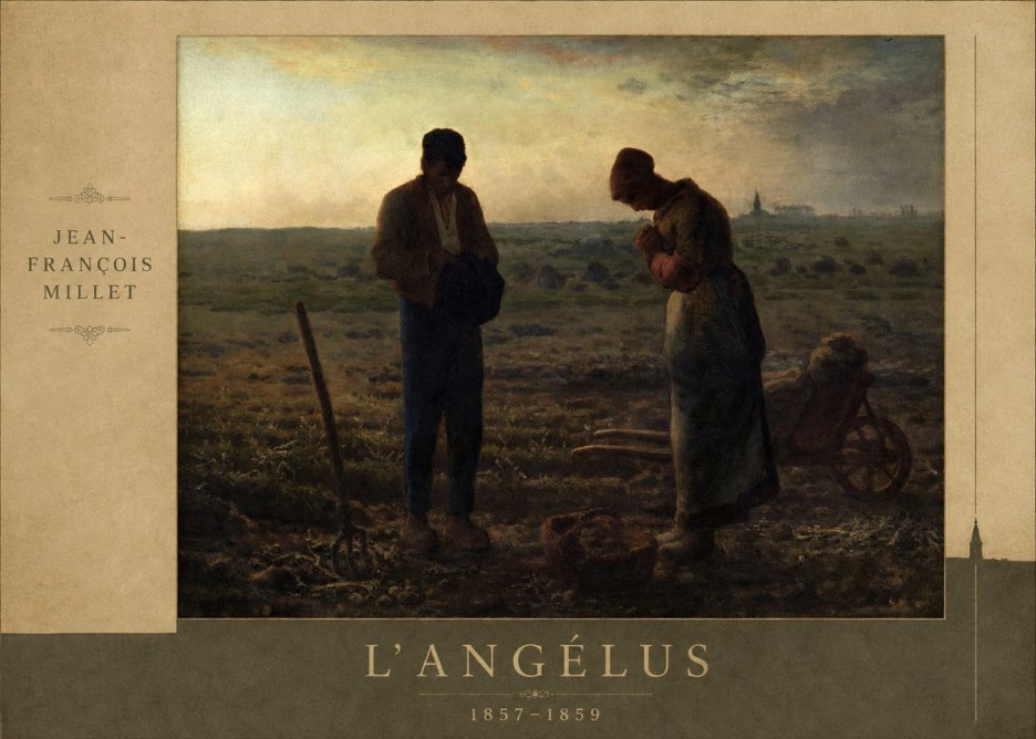 Jean-François Millet L'angélus II No3 - Plakát