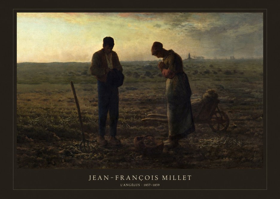 Jean-François Millet L'angélus II No4 - Plakát