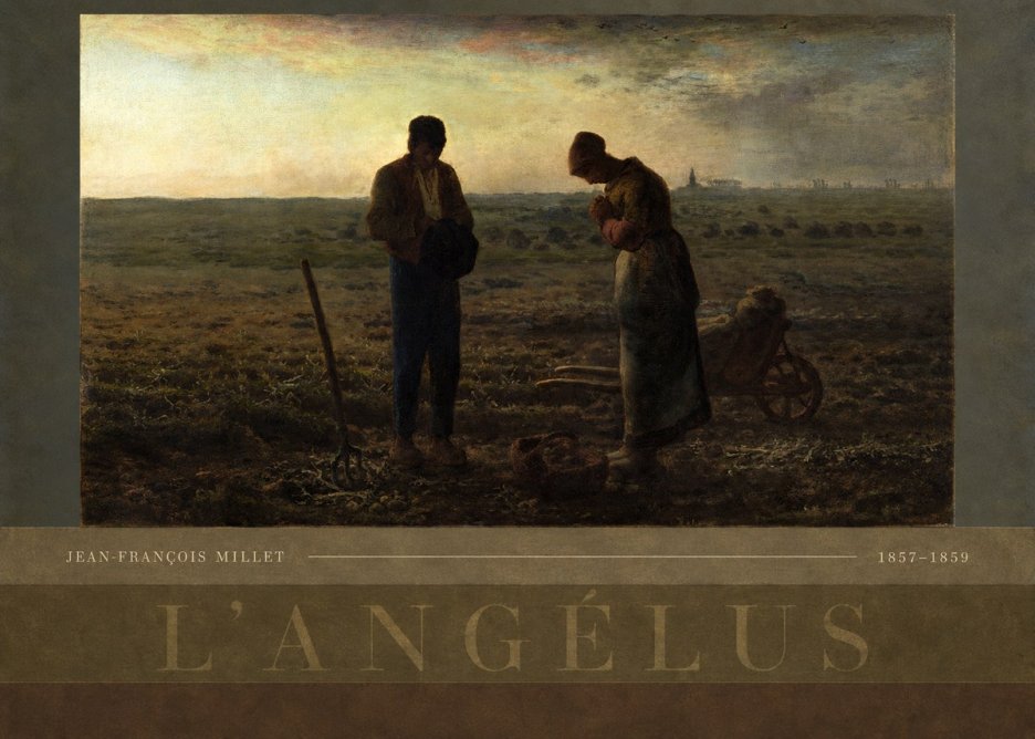 Jean-François Millet L'angélus II No5 - Plakát
