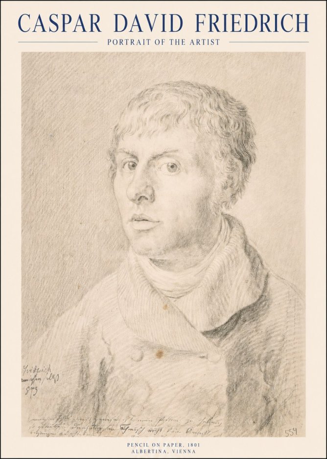 Caspar David Friedrich Portrait of the Artist No1 - Plakát