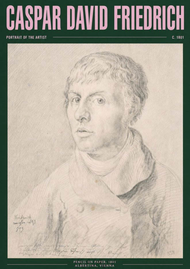 Caspar David Friedrich Portrait of the Artist No3 - Plakát