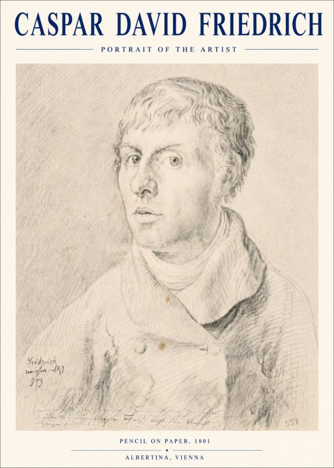 Caspar David Friedrich Portrait of the Artist No4 - Plakát