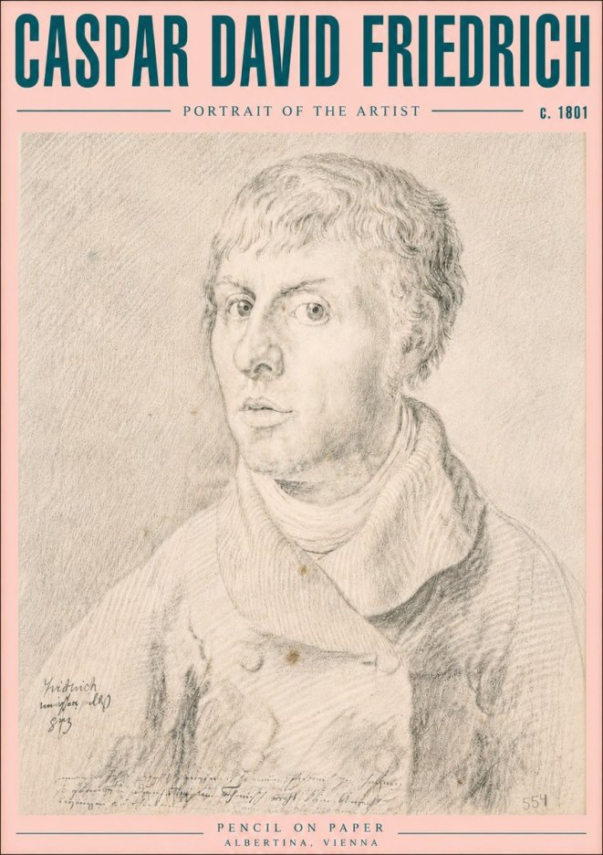 Caspar David Friedrich Portrait of the Artist No5 - Plakát
