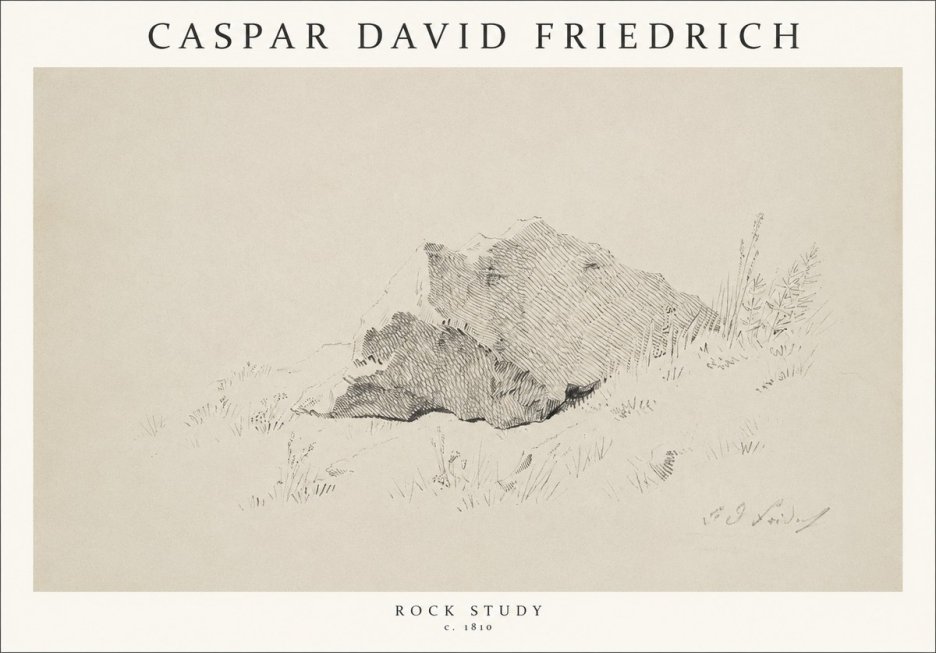 Caspar David Friedrich Rock Study No1 - Plakát