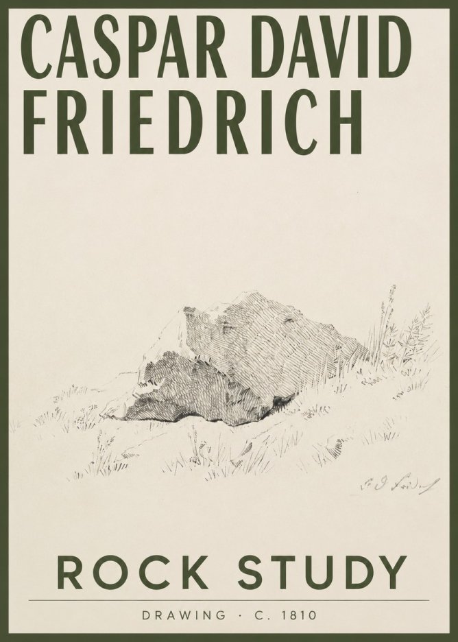 Caspar David Friedrich Rock Study No2 - Plakát