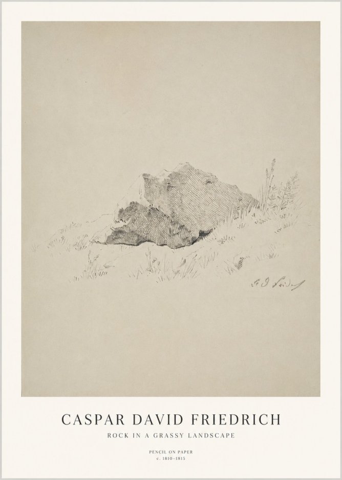 Caspar David Friedrich Rock Study No3 - Plakát