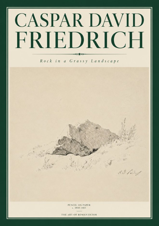 Caspar David Friedrich Rock Study No6 - Plakát