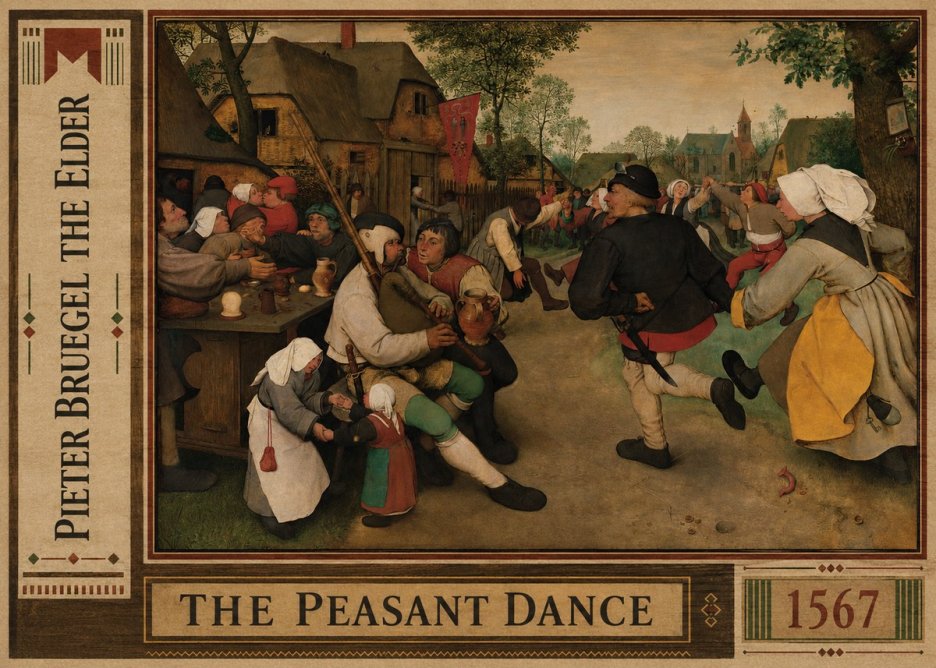 Pieter Bruegel The Peasant Dance II No2 - Plakát