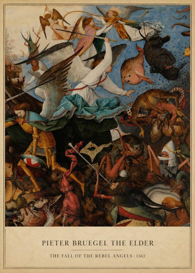 Pieter Bruegel The Fall of the Rebel Angels IV No6 - Plakát