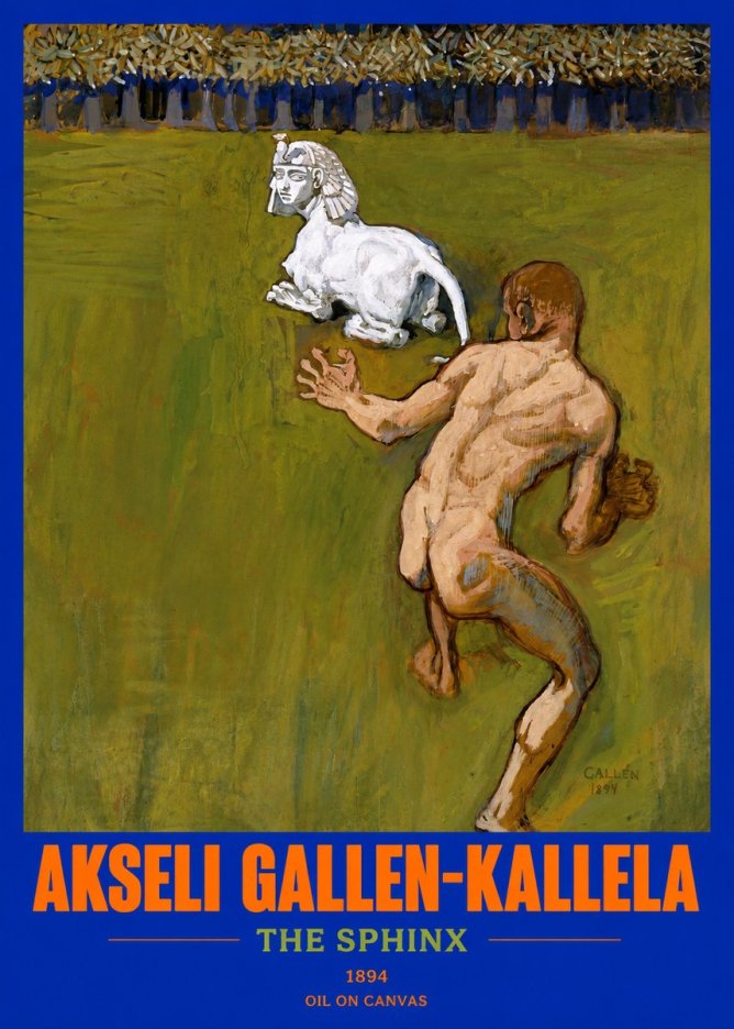Akseli Gallen-Kallela Väinämöinen's Kantele No3 - Plakát