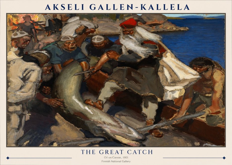 Akseli Gallen-Kallela The Great Catch No1 - Plakát
