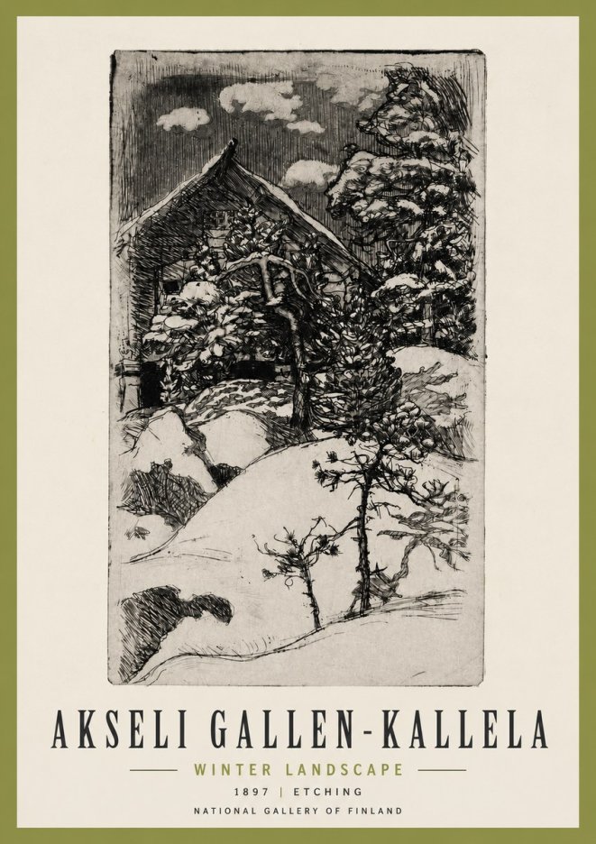 Akseli Gallen-Kallela Winter Landscape I No3 - Plakát